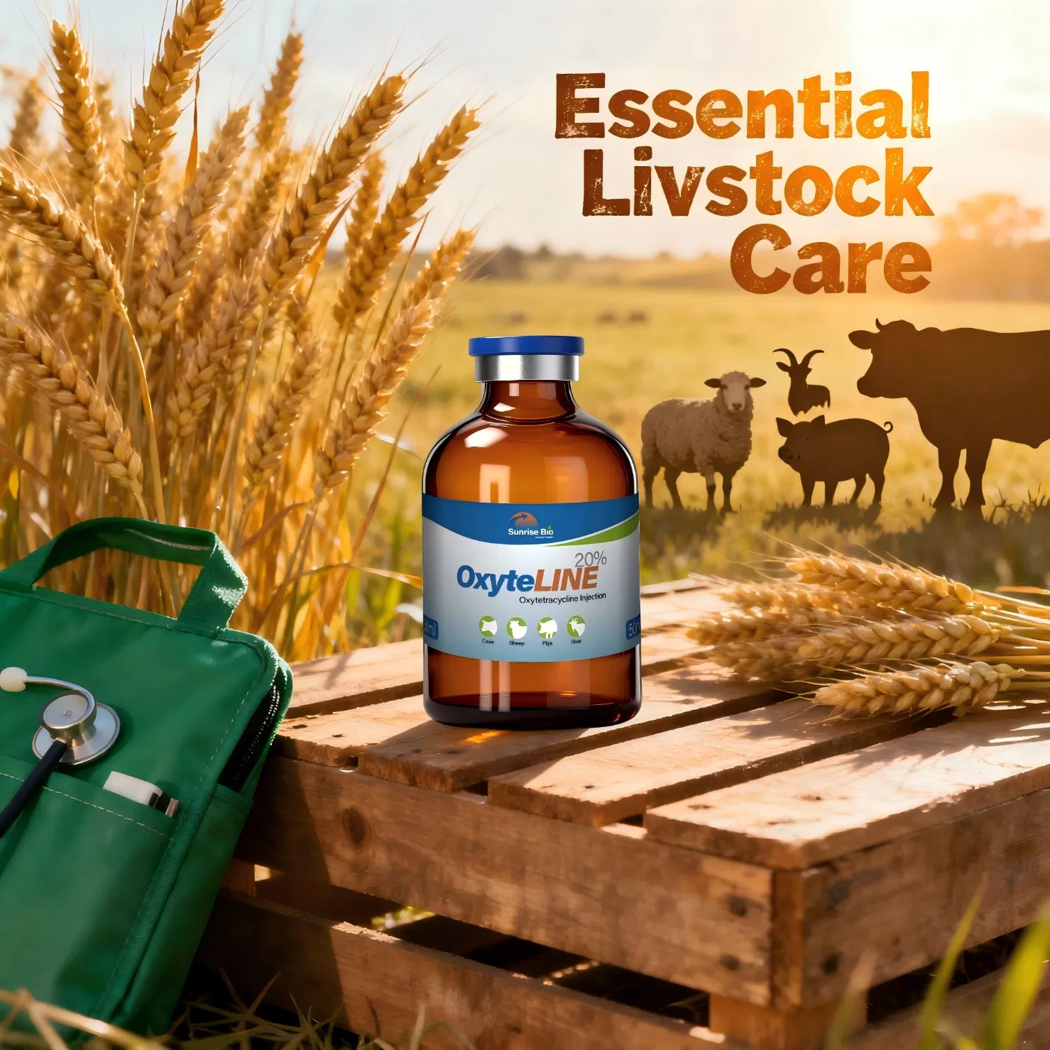 Oxytetracycline Injection 20% Long Acting Veterinary Antibiotic for Cattle and Sheep