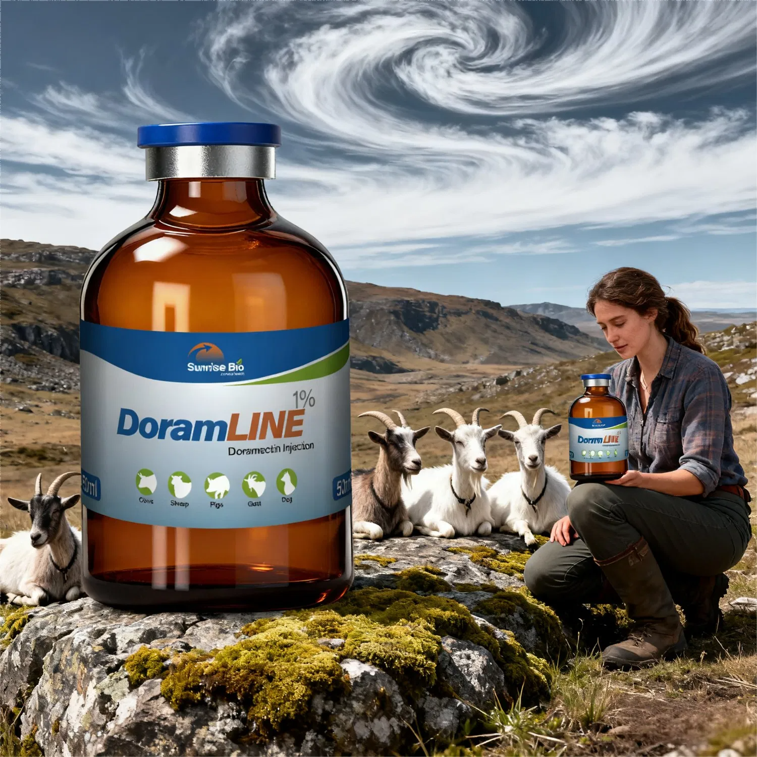 Veterinary Medicine Doramectin Injection 1% for Cattle Sheep Pigs and Dogs