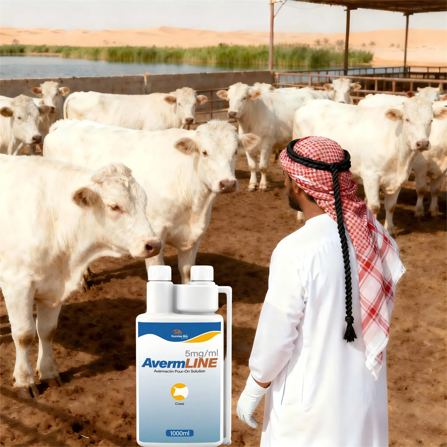 Avermectin Pour-on Solution for Cows - Choose 1000ml or 4000ml Size