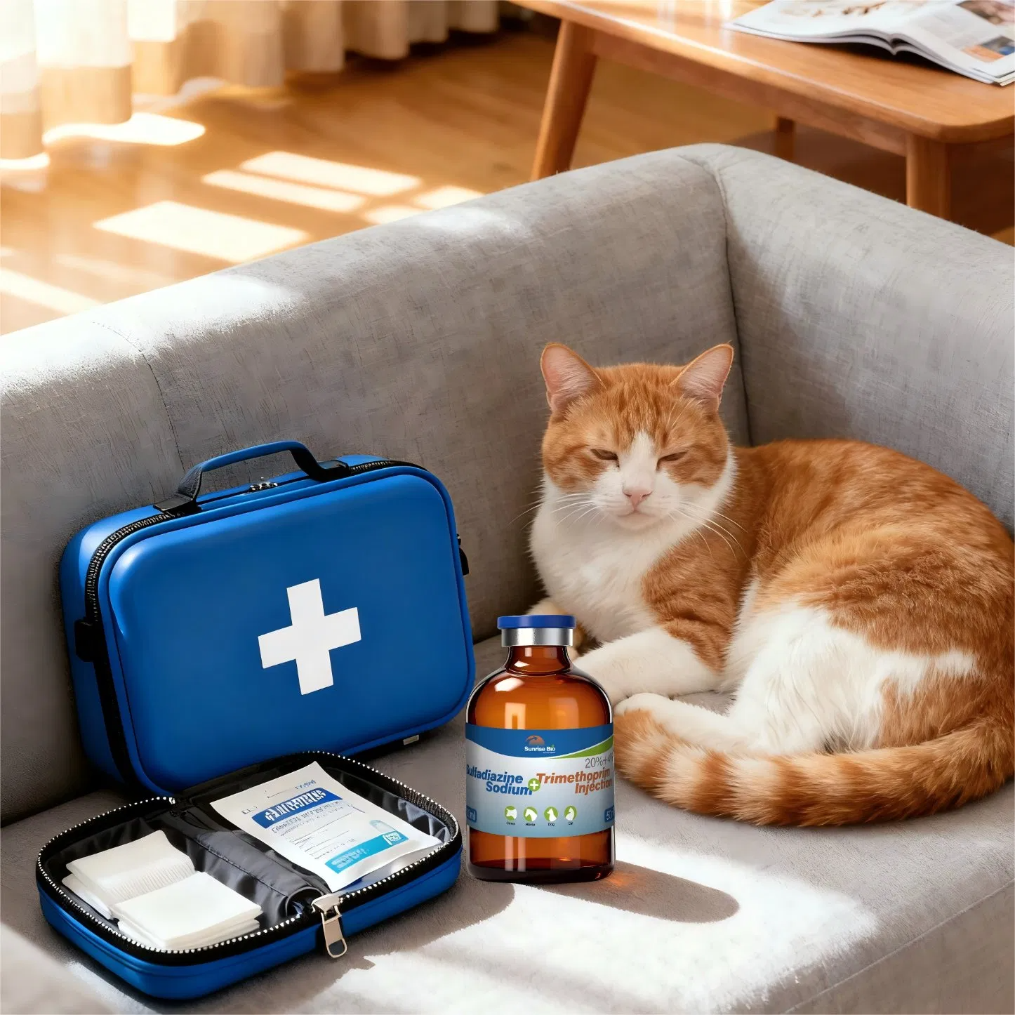 Veterinary Medicine Sulfadiazine Trimethoprim Injection for Animal Infections