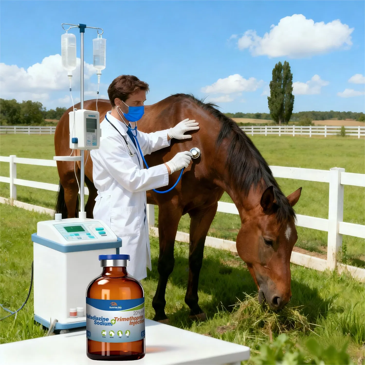 Veterinary Medicine Sulfadiazine Trimethoprim Injection for Animal Infections