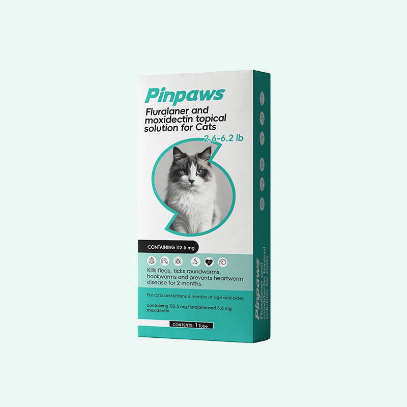 Fluralaner and moxidectin topical solution for Cat