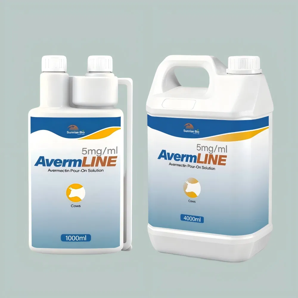 Avermectin Pour-on Solution: Cow Care in 1000ml and 4000ml Sizes